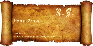 Mesz Zita névjegykártya